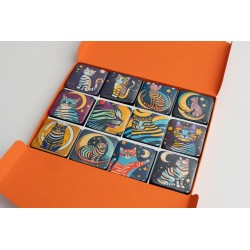 Réf. 0002 Magnets Chats en Coffret de 12
