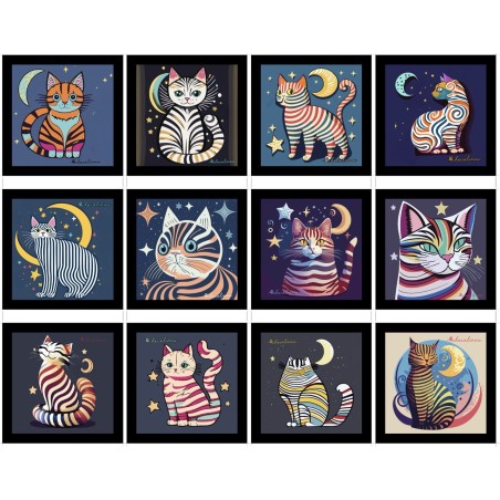 Réf. 0003 Magnets Chats en Coffret de 12