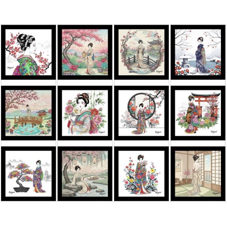 Magnets d'Asie en Coffret de 12 Magnets 001