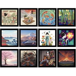 Magnets d'Asie en Coffret de 12 Magnets 003