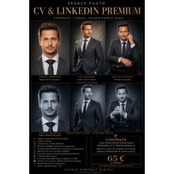 Séance Photo CV & LinkedIn Premium – 3 portraits