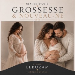 Séance photo grossesse & nouveau-né | Studio Lebozam