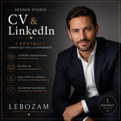 SÉANCE STUDIO CV & LinkedIn – 1 portrait