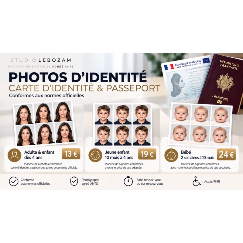 Photo d’identité & Passeport à La Chapelle-Heulin | Studio Lebozam