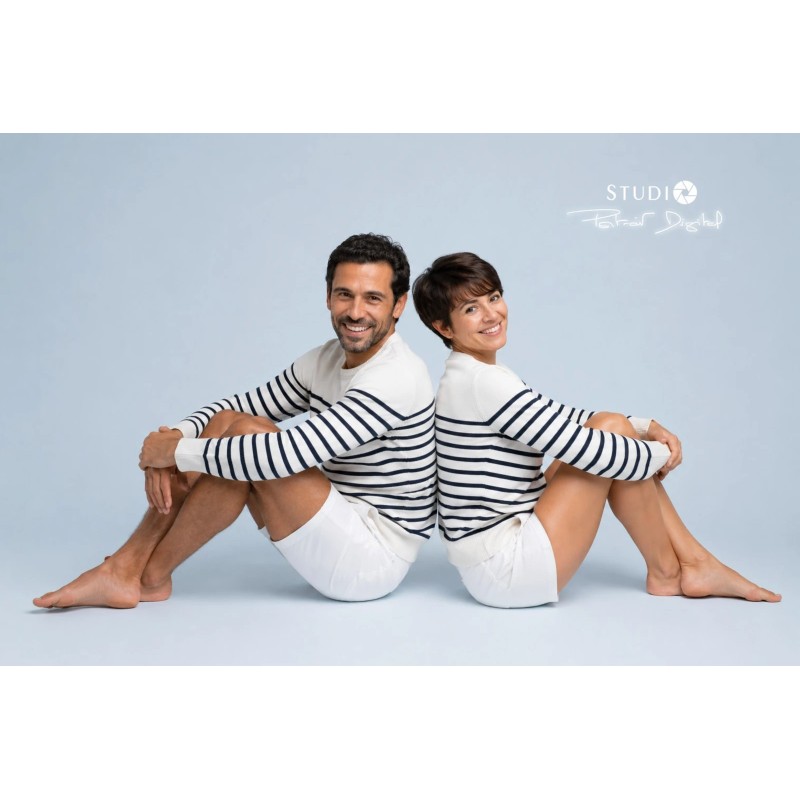 Portrait à deux présenté pour la séance Studio Couple au Studio Lebozam