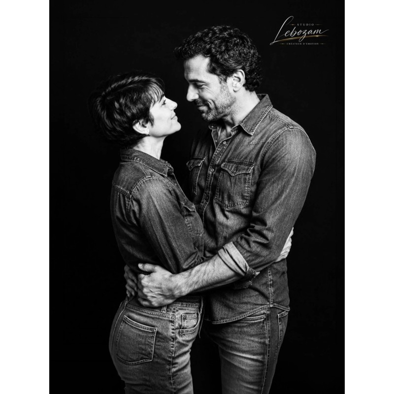 Portrait à deux présenté pour la séance Studio Couple au Studio Lebozam