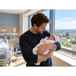 SÉANCE EN MATERNITÉ LES PREMIERS INSTANTS DE BÉBÉ