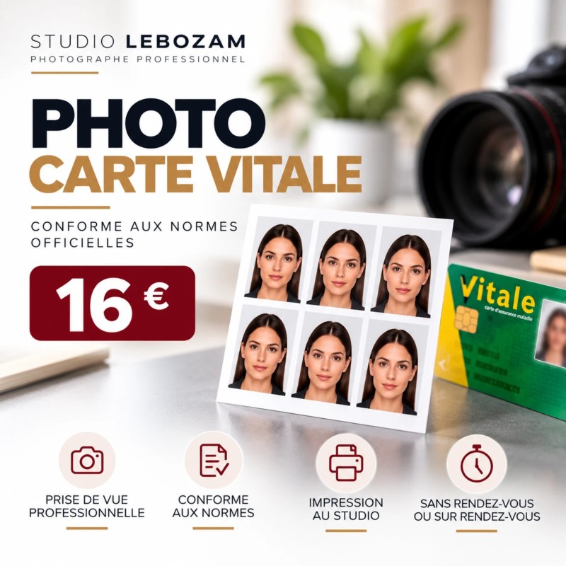 Photographie principale de la fiche produit PrestaShop – Carte Vitale – Studio Lebozam
