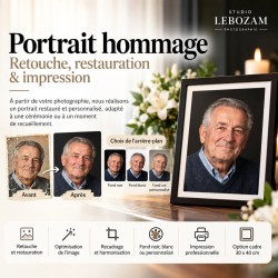 Portrait hommage & restauration photo | Studio Lebozam