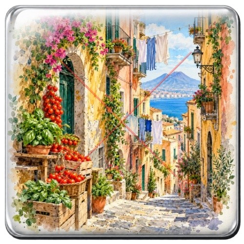 Naples Ruelle et Vesuve
