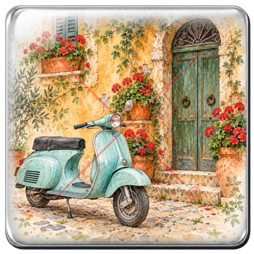Vespa Facade fleurie