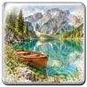 Lac de Braies Barque et reflets