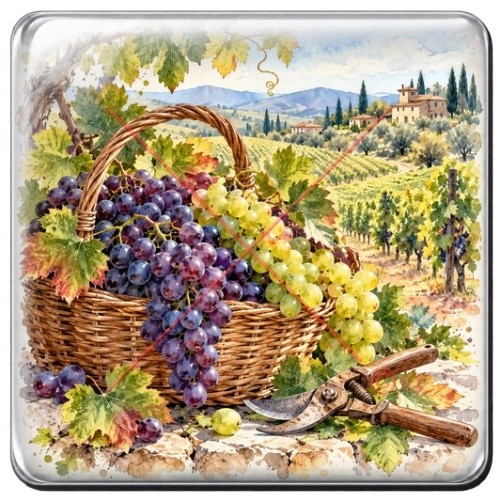 Vendanges Panier de raisins