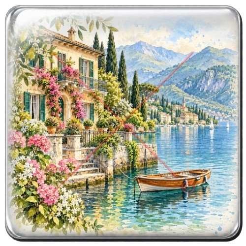 Lac de Come Villa et barque