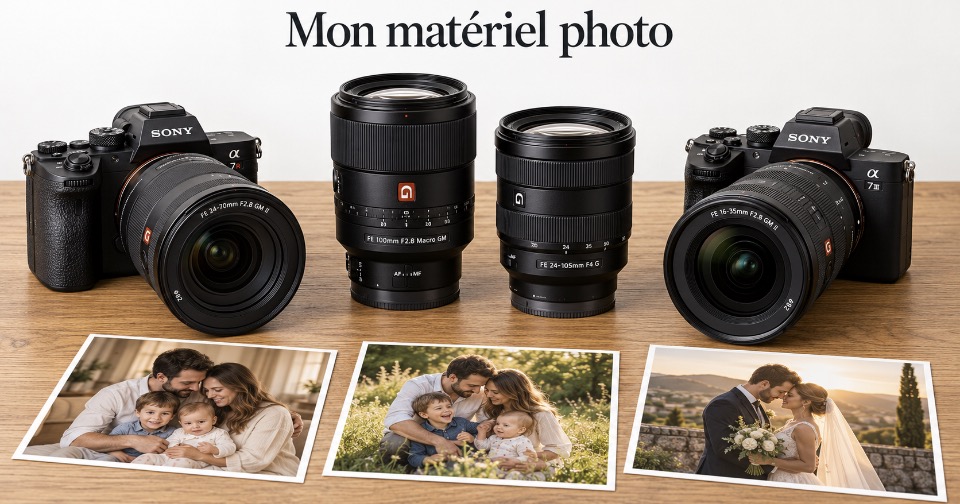 Matériel photographique professionnel du Studio Lebozam