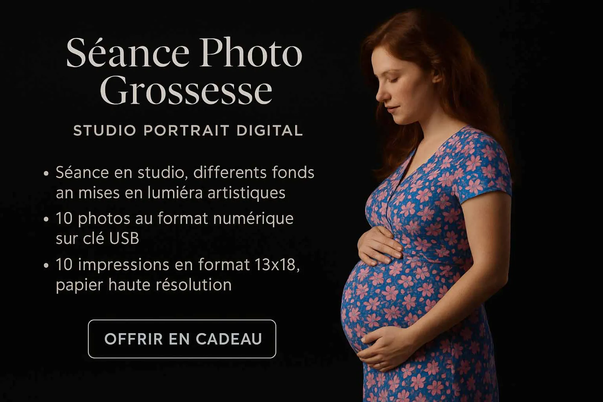 Séance studio grossesse, en solo ou en famille 